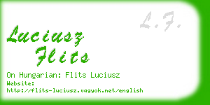luciusz flits business card